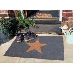 Rackhams Outdoor Printed Star Coir Mat - 45X75 cm - thumbnail 3