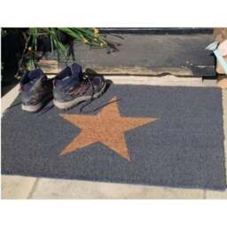 Rackhams Outdoor Printed Star Coir Mat - 45X75 cm - thumbnail 2