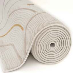 Rackhams Carmel Cream-Gold Geometric Rug - 6070 - 80X300 cm - thumbnail 6