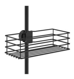 Rackhams Matt Black Stainless Steel Shower Basket for Shower Riser Rail - thumbnail 3