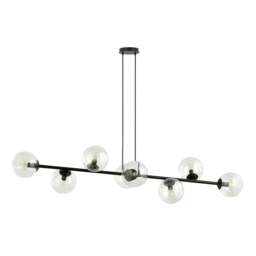 Rackhams ROSSI Pendant lamp  8 x E14 Black with Transparent Shade - thumbnail 2