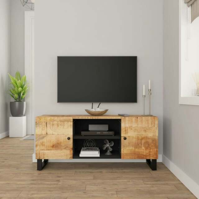 Rackhams TV Cabinet 105x33x46cm Solid Wood Mango