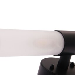 Rackhams Modern Black IP44 Rated Bathroom Wall Light Fitting with Tubular Glass Shades - thumbnail 5