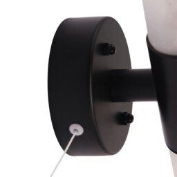Rackhams Modern Black IP44 Rated Bathroom Wall Light Fitting with Tubular Glass Shades - thumbnail 4