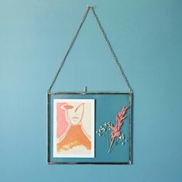 "Rackhams Dia Silver Recycled Glass Hanging Photo Frame - 11"" x 9"" - Landscape"