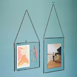 "Rackhams Dia Silver Recycled Glass Hanging Photo Frame - 11"" x 9"" - Landscape" - thumbnail 3