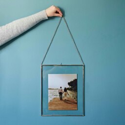"Rackhams Dia Silver Recycled Glass Hanging Photo Frame - 11"" x 9"" - Landscape" - thumbnail 6