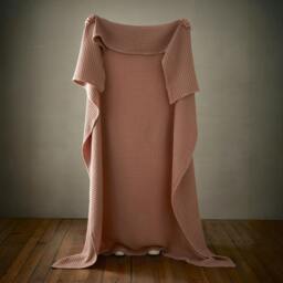 Rackhams Jaipur Chunky Waffle Cotton Blanket Throw Pink - 150 x 200 cm - Pink - thumbnail 2