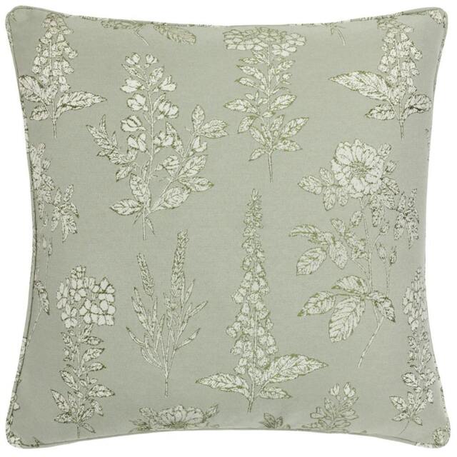 Rackhams Sophia New Floral Jacquard Cushion Cover - Sage - 50cm x 50cm - Sage - 100% Polyester - image 1