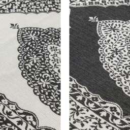Rackhams Meekly Indoor & Outdoor Reversible Black Rug - 160X230 cm - thumbnail 2