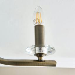 Rackhams Morden 3 Light Antique Brass Semi Flush Ceiling Light - thumbnail 4