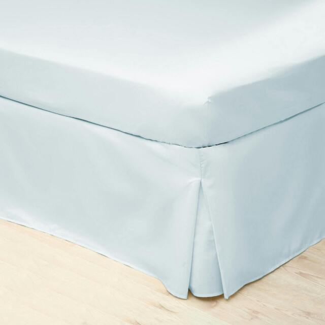Rackhams Easycare Percale Platform Valance - Duck Egg Blue - Single - Duck Egg Blue - 50% Cotton/50% Polyester - image 1