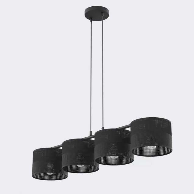 Rackhams KARBON Pendant Lamp 4 x E27 Black - image 1