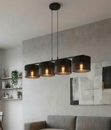Rackhams KARBON Pendant Lamp 4 x E27 Black - thumbnail 3