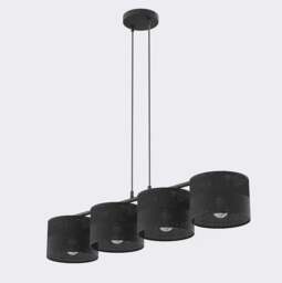 Rackhams KARBON Pendant Lamp 4 x E27 Black