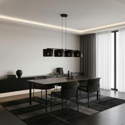 Rackhams KARBON Pendant Lamp 4 x E27 Black - thumbnail 6