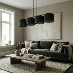 Rackhams KARBON Pendant Lamp 4 x E27 Black - thumbnail 2