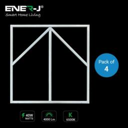Rackhams 60x60cm LED Frame Panel Light with Blue Arrow Design - 40W, Cool White - Pack of 4 - 6500K - thumbnail 2