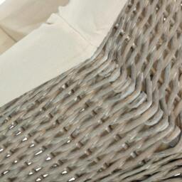 Rackhams Grey Wash White Cotton Lined Willow Storage Baskets - Set of 4 - Wicker - 4 - thumbnail 6