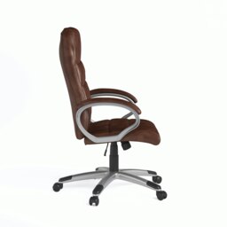Rackhams Hampton office chair in brown leather - Brown - thumbnail 5