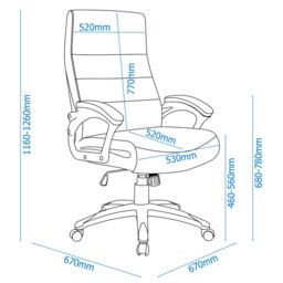 Rackhams Hampton office chair in brown leather - Brown - thumbnail 2