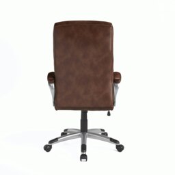 Rackhams Hampton office chair in brown leather - Brown - thumbnail 4