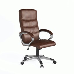 Rackhams Hampton office chair in brown leather - Brown