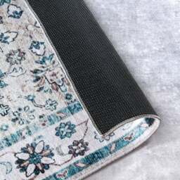 Rackhams Shortpile Rug Cream & Blue Saveh – Oriental Design - 120X160 cm - thumbnail 4