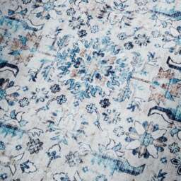 Rackhams Shortpile Rug Cream & Blue Saveh – Oriental Design - 120X160 cm - thumbnail 2