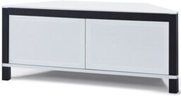 "Rackhams VOLANS Tru-Corner Remote Friendly Doors White/Black Reversible Panel LCD/Plasma/LED TV up to 42"" Corner TV Cabinet" - thumbnail 5
