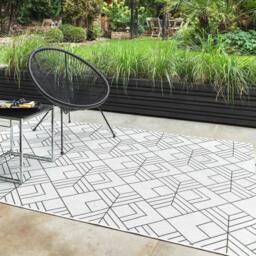 Rackhams Patio PAT16 Outdoor Deco Ivory Rug - 120x170cm - thumbnail 2