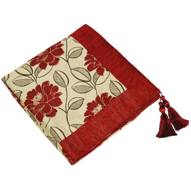 Rackhams Mayflower Throw - Red - 145x180cm - Red - 100% Polyester