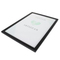 Rackhams Modern and Stylish Black Veneer Wood Effect A3 Plastic Frame for Wall Hanging - thumbnail 4