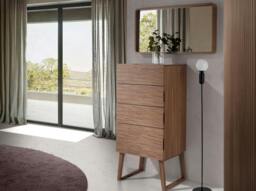 Rackhams Rectangular Walnut Wall Mirror 3035 - thumbnail 6