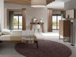 Rackhams Rectangular Walnut Wall Mirror 3035 - thumbnail 4