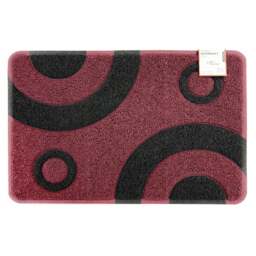 Rackhams Geo Circle Spaghetti Doormat 90x60cm - Black with Purple Circles - thumbnail 2