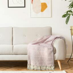 Rackhams Zahra Blush Pink Throw - Out of Stock - thumbnail 2