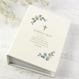 Rackhams Personalised Botanical Cross Photo Album with Sleeves - Card/Paper/Tissue - H16.7 x W12.5 x D5.7cm, 0.47 kg - thumbnail 3