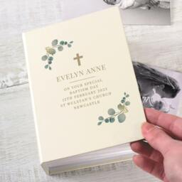 Rackhams Personalised Botanical Cross Photo Album with Sleeves - Card/Paper/Tissue - H16.7 x W12.5 x D5.7cm, 0.47 kg - thumbnail 1