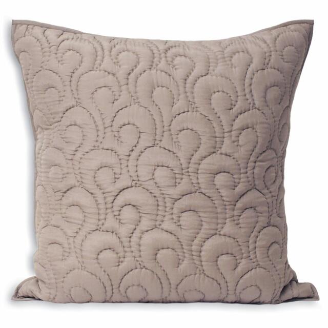 Rackhams Nimes Silk Cushion Cover - Heather - 55x55cm - Heather - 100% Washed Silk