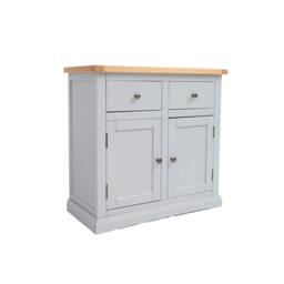 Rackhams Loreo Light Grey 2 Drawer 2 Door Sideboard Brass Knob - Light Grey - thumbnail 3