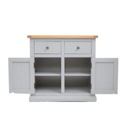 Rackhams Loreo Light Grey 2 Drawer 2 Door Sideboard Brass Knob - Light Grey - thumbnail 5