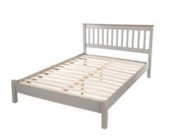 "Rackhams 4'6"" slatted low end bedstead - Grey" - thumbnail 2