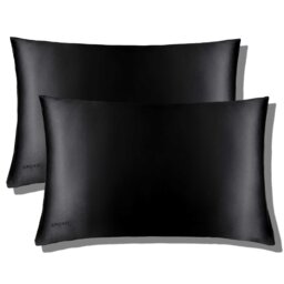 Rackhams Silk Pillowcase - Black Jade - thumbnail 6