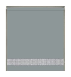 Rackhams Light Grey Straight Diamante Edge Border Roller Blind - 170cm - thumbnail 2
