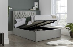Rackhams Wilson Grey Fabric Ottoman Bed - Double