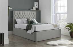 Rackhams Wilson Grey Fabric Ottoman Bed - Double - thumbnail 2