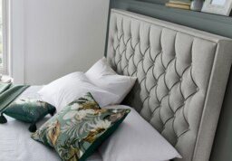 Rackhams Wilson Grey Fabric Ottoman Bed - Double - thumbnail 4