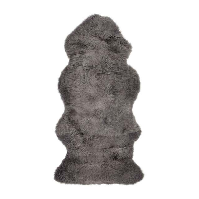 Rackhams New Zealand Sheepskin - Long Wool - Rug 135 cm - Steel - image 1