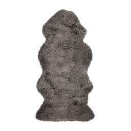 Rackhams New Zealand Sheepskin - Long Wool - Rug 135 cm - Steel